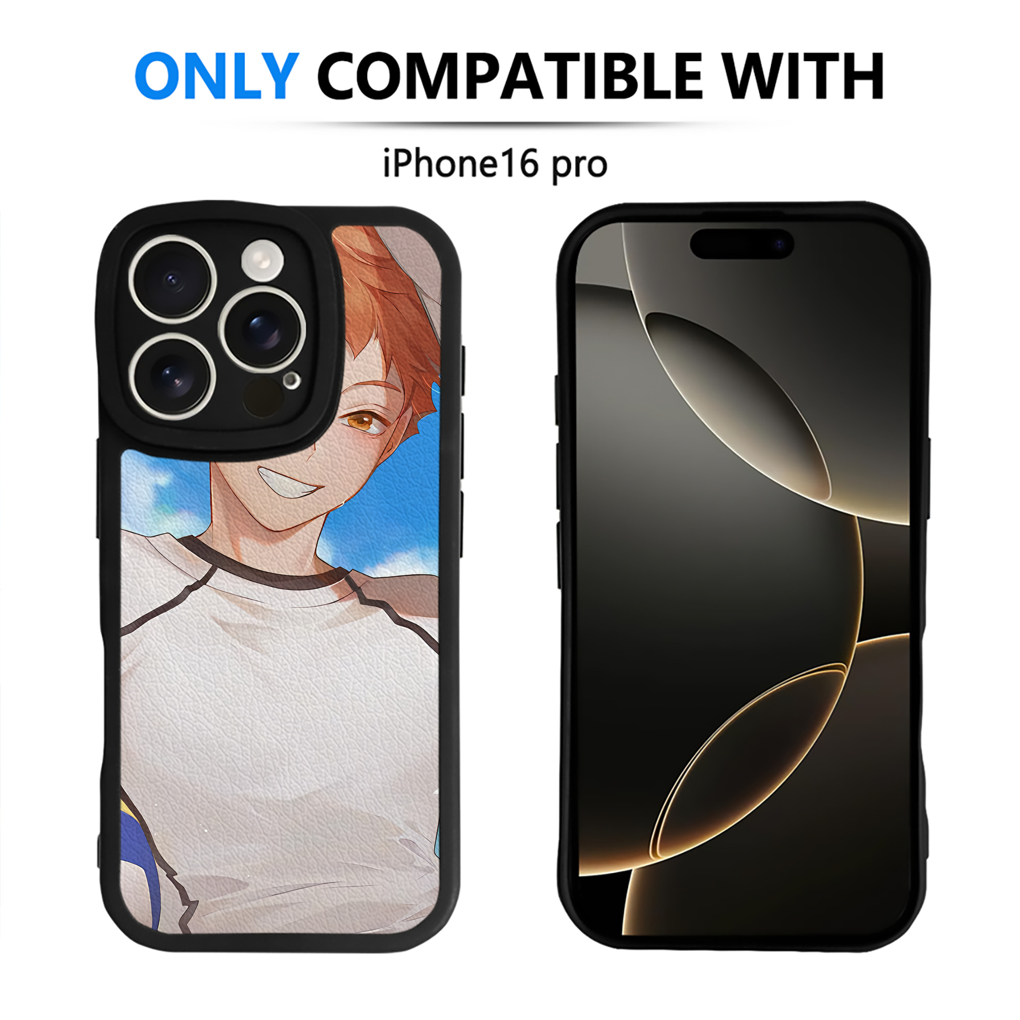 （画像用） ハイキュー!! Haikyu!! 【iPhone 16シリーズ対応】シリコンスマホケース（レザー調） 材質：シリコン